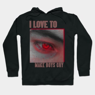 i love to make boys cry red Hoodie